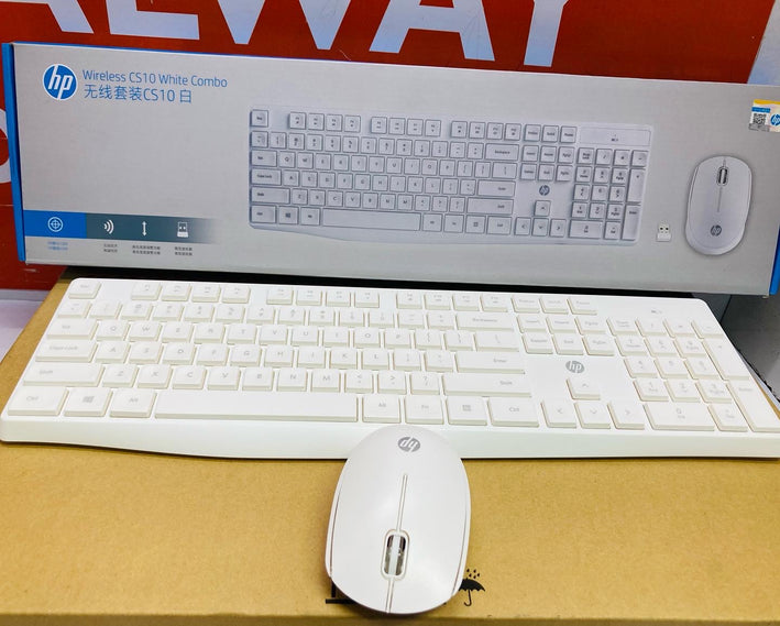 HP CS10 Wireless Keyboard and Mouse (White)