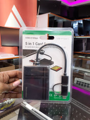 USB C 5‑in‑1 Hub with Card Reader – Blueendless