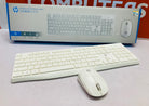 HP White Wireless Keyboard and Mouse (HP CS10)