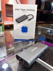 8‑in‑1 USB C Hub with Ethernet & 4K HDMI – Blueendless