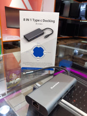 8‑in‑1 USB C Hub with Ethernet & 4K HDMI – Blueendless