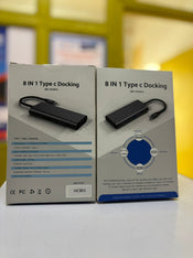 8‑in‑1 USB C Hub with Ethernet & 4K HDMI – Blueendless