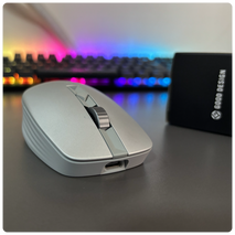 HP 710 Rechargeable Silent Silver Bluetooth Mouse.