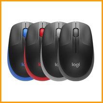 Logitech M190 Wireless Mouse (Red and Black)