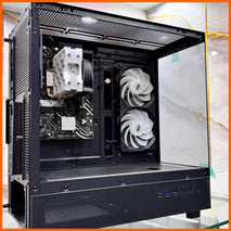 DarkFlash DPX90 Black ATX Gaming PC Case with 3 ARGB Fans & 270° Panoramic Glass.Brand New