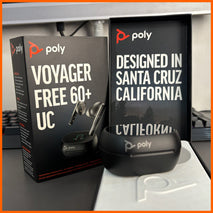 Poly Voyager Free 60+ UC Wireless Earbuds with ANC Touchscreen Charging Case, Bluetooth 5.3, USB-C Adapter