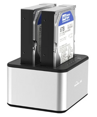 Hard Drive Clone Dock Dual‑Bay – Blueendless